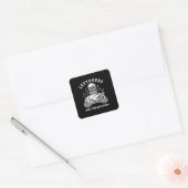 Restanten zijn voor Quitters Skeleton Thanksgiving Vierkante Sticker (Envelop)