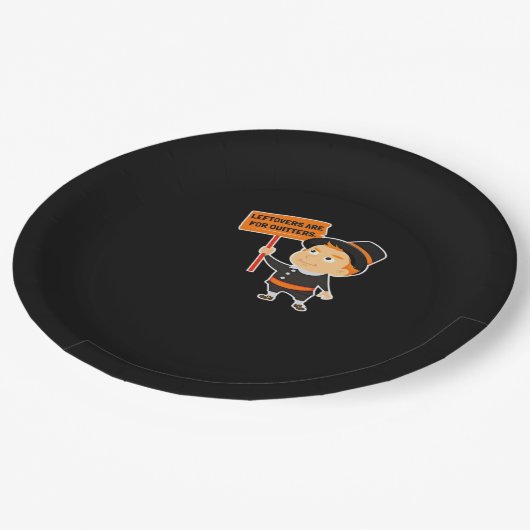 Restanten zijn voor Quitters Thanksgiving Classic  Papieren Bordje (Gekanteld)