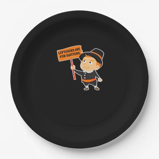 Restanten zijn voor Quitters Thanksgiving Classic  Papieren Bordje (Voorkant)