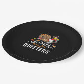 Restanten zijn voor Quitters · Thanksgiving Essent Papieren Bordje (Gekanteld)