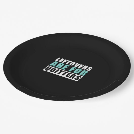 Restanten zijn voor Quitters Thanksgiving esthetis Papieren Bordje (Gekanteld)