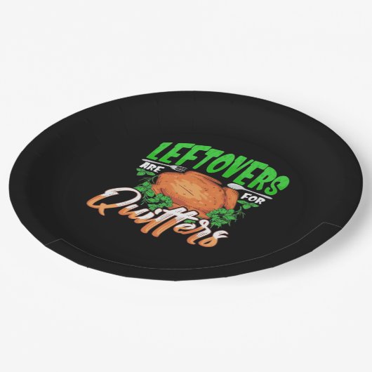 Restanten zijn voor Quitters - Thanksgiving Kerst Papieren Bordje (Gekanteld)