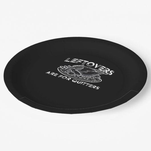 Restanten zijn voor Quitters - Thanksgiving Papieren Bordje (Gekanteld)