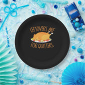 Restanten zijn voor Quitters - Thanksgiving Turkij Papieren Bordje (Feest)