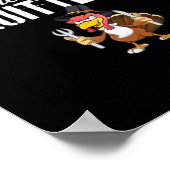 Restanten zijn voor Quitters Thanksgiving Turkije  Poster (Hoek)