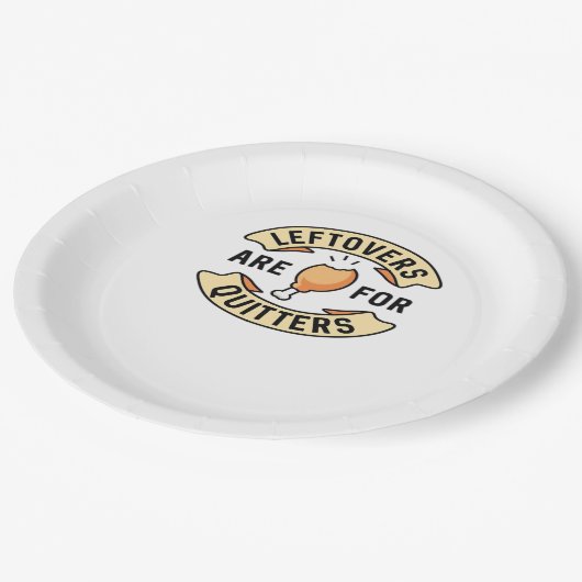 Restanten zijn voor stoppers essentieel koel minim papieren bordje (Gekanteld)