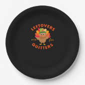 Restanten zijn voor stoppers Schattige Gobble Than Papieren Bordje (Voorkant)