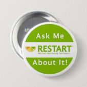 RESTART-instructeur, knop Ronde Button 7,6 Cm (Voorkant /achterkant)