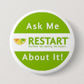 RESTART-instructeur, knop Ronde Button 7,6 Cm (Voorkant)