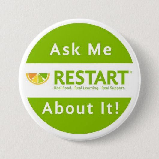 RESTART-instructeur, knop Ronde Button 7,6 Cm (Voorkant)