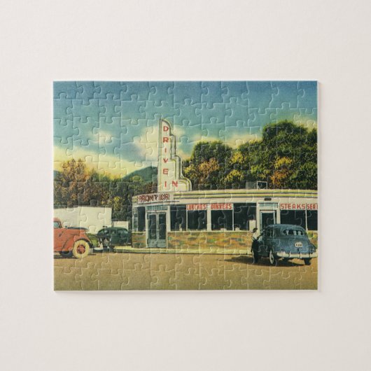  restaurant, 50-plussers rijden in de tandheelkund legpuzzel (Horizontaal)