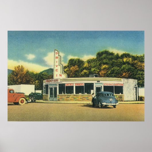  restaurant, 50-plussers rijden in de tandheelkund poster (Voorkant)