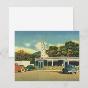  restaurant, 50s rijden in de bioscoop kaart
