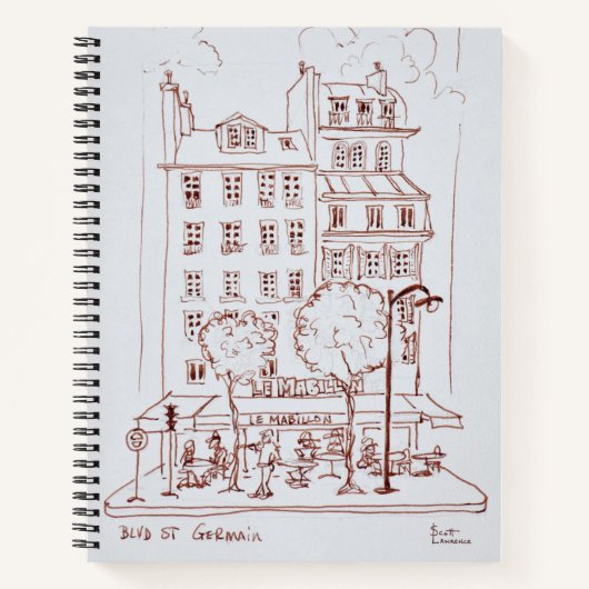 Restaurant aan de Boulevard | Saint-Germain, Parij Notitieboek (Voorkant)