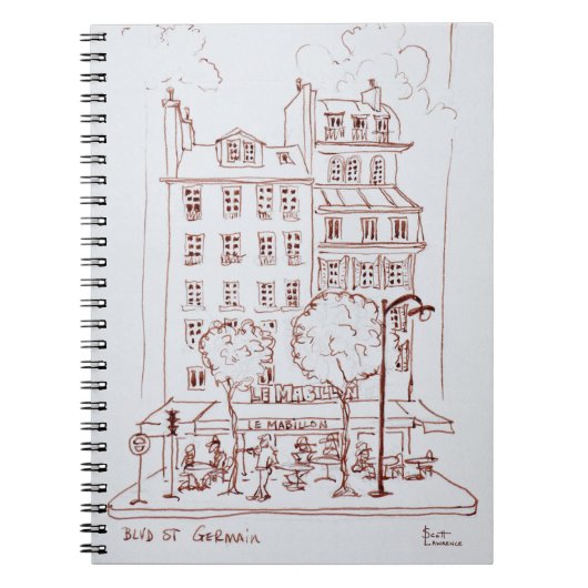 Restaurant aan de Boulevard | Saint-Germain, Parij Notitieboek (Voorkant)