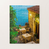 Restaurant aan zee legpuzzel (Verticaal)