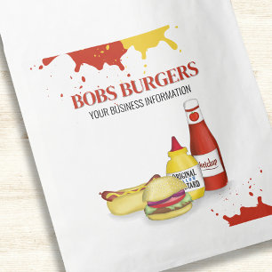 Restaurant aangepaste hamburger om te gaan bedankzakje