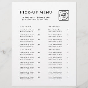 Restaurant afhaal logo   Minimalistische catering Flyer