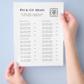 Restaurant Afhaal Logo | Minimalistische Catering Flyer (Hand)