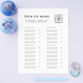 Restaurant Afhaal Logo | Minimalistische Catering Flyer (Enkel)