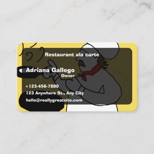 Restaurant ala carte Visitekaartje (bewerkbaar) (Voorkant)