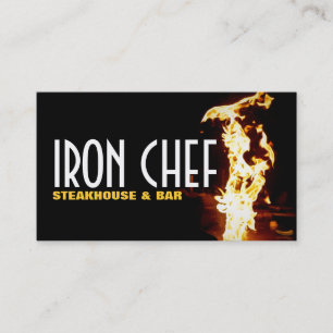Restaurant Bar Iron Chef Kooklessen Visitekaartje