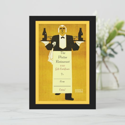 Restaurant/Bistro/Diner ~ Cadeaubonnen (Staand voorkant)