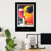 Restaurant Bistro Du Nord Retro Print (Thuiskantoor)