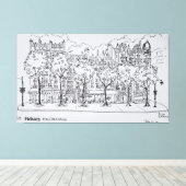 Restaurant Boulevard Montparnasse | Parijs, Frankr Canvas Afdruk (Insitu (Houten vloer))