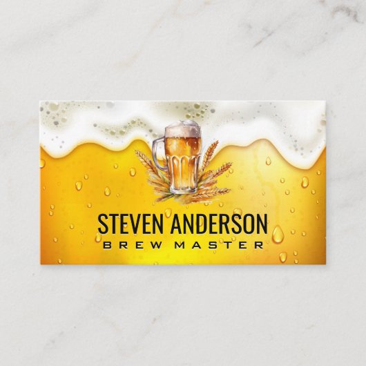 Restaurant Brouwerij | Bier Schuim Visitekaartje (Voorkant)