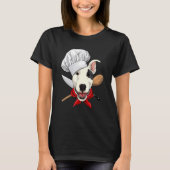 Restaurant Bull Terrier Chef Cook Kitchen Koken T-shirt (Voorkant)