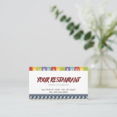 Restaurant Business Card Korean Restaurant Visitekaartje (Staand voorkant)