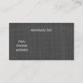 Restaurant Business Card Visitekaartje (Achterkant)