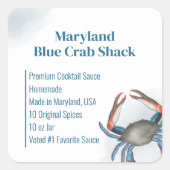 Restaurant Business Seafood Custom Product Label (Voorkant)