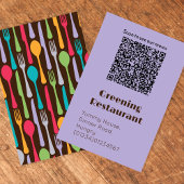 Restaurant café eetgelegenheid menu QR code Contactkaartje
