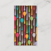 Restaurant café eetgelegenheid menu QR code Contactkaartje (Voorkant)