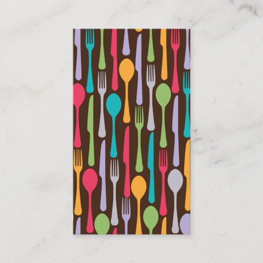 Restaurant café eetgelegenheid menu QR code Contactkaartje (Voorkant)