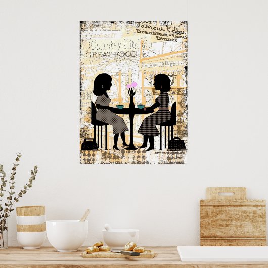 Restaurant Cafe Friendship Poster (Keuken)