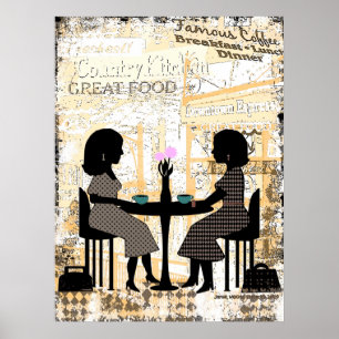 Restaurant Cafe Friendship Poster
