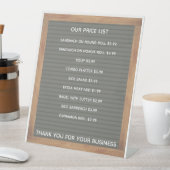 Restaurant Cafe Koffiewinkel Prijslijst Pedes Reclamebord Met Voetstuk (Insitu)
