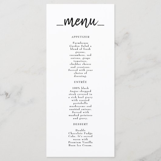 Restaurant Cafe Lounge Menu (Voorkant)