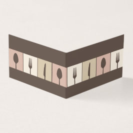 Restaurant Cafe Menu Business Folded Tent Cards Visitekaartje