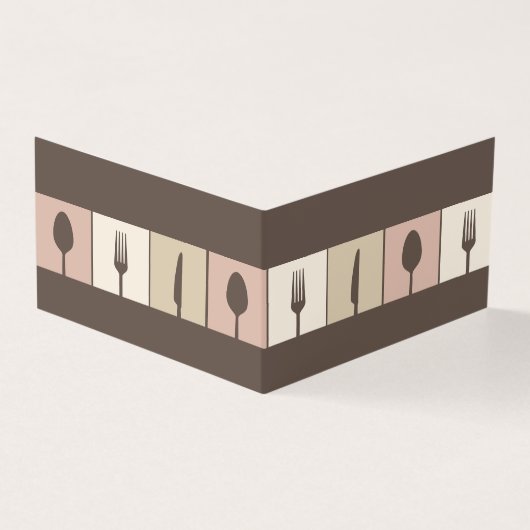 Restaurant Cafe Menu Business Folded Tent Cards Visitekaartje (Buitenkant)