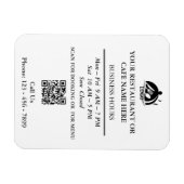 Restaurant Cafe QR Contact Bedrijfsuren Magneet (Horizontaal)