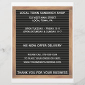 Restaurant café twee rondzendbriefjes flyer (Voorkant)