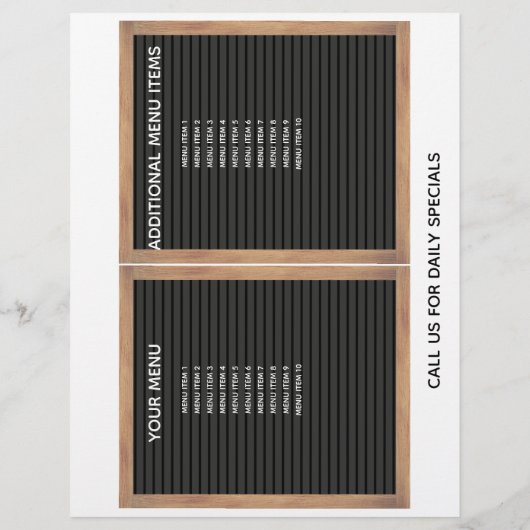 Restaurant café twee rondzendbriefjes flyer (Achterkant)