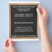 Restaurant café twee rondzendbriefjes flyer (Hand)