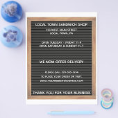 Restaurant café twee rondzendbriefjes flyer (Enkel)