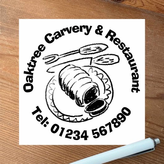 Restaurant & Carvery Business. Rubberstempel