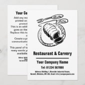 Restaurant & Carvery Cartoon Design Kaart (Voorkant / Achterkant)